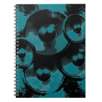 Altavoces de música verde y negro