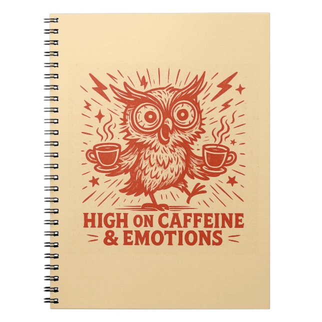 Cuaderno Alto en cafeína y emociones (Frente)
