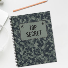 Cuaderno Alto secreto militar de camuflaje