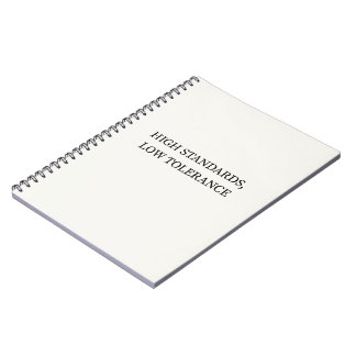 Cuaderno Altos Estándares, Baja Tolerancia Póster Minimalis