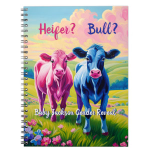 Cuaderno Altura rosada y calf azul de toro