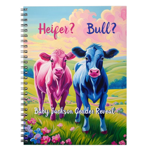 Cuaderno Altura rosada y calf azul de toro (Frente)