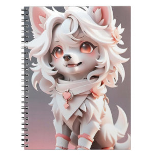 Cuaderno Aluminio Rosa Y Blanco Fluffy