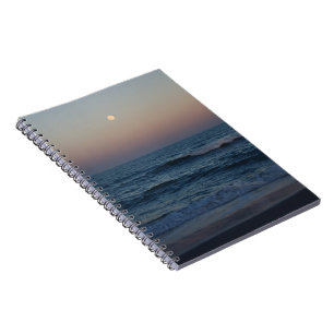 Cuaderno Alza De Luna Sobre El Océano #4705- Portátil