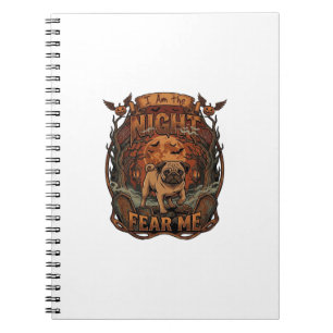 Cuaderno Am Noche Me Teme Pug Halloween Luna_1