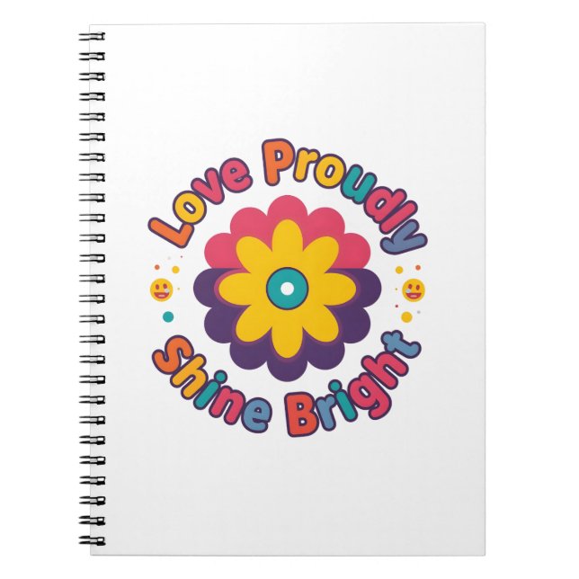 Cuaderno Ama con Orgullo, Brilla con Fuerza – Orgullo de Fl (Frente)
