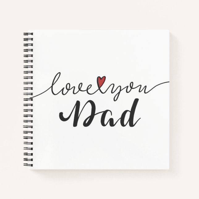 Cuaderno Ama, papá, feliz día del padre | Portátil (Anverso)
