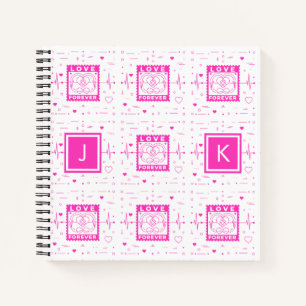 Cuaderno Ama por siempre Personalízalo con tus iniciales