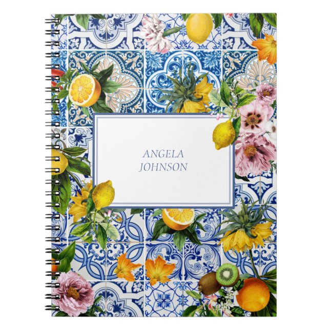 Cuaderno Amalfi Coast Lemon Bouquet Tiles Italia (Frente)