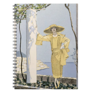 Cuaderno Amalfi, ilustracion de una mujer en un vestido