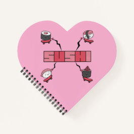 Cuaderno Amamos el Sushi - Amor Sushi - Obsesión ASL ILY