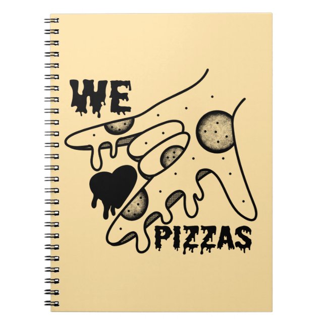 Cuaderno Amamos las pizzas - Pizza Love - ASL ILY Obsession (Frente)
