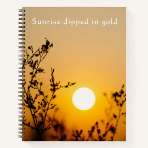 Cuaderno Amanecer Bañado en Oro Naturaleza Soñadora