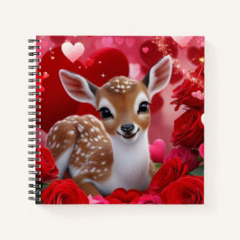 Cuaderno Amanecer con corazones y Rosas