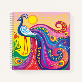 Cuaderno Amanecer de Pavo Real