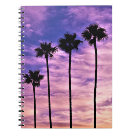 Cuaderno Amanecer del árbol de palmas de California