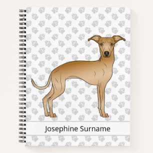 Cuaderno Amanecer El Galgo Italiano Cute Perro Con Texto Pe
