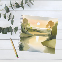 Cuaderno Amanecer en el río | Acuarela Amarillo
