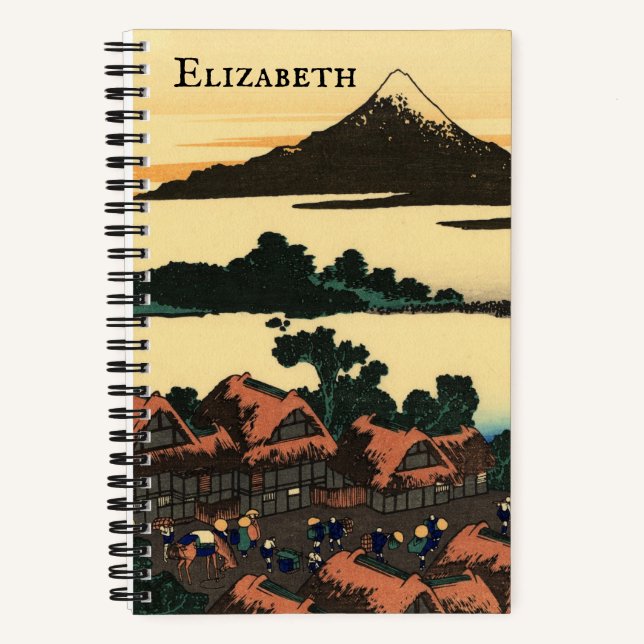 Cuaderno Amanecer en Isawa: Impresión de bloques de madera  (Anverso)