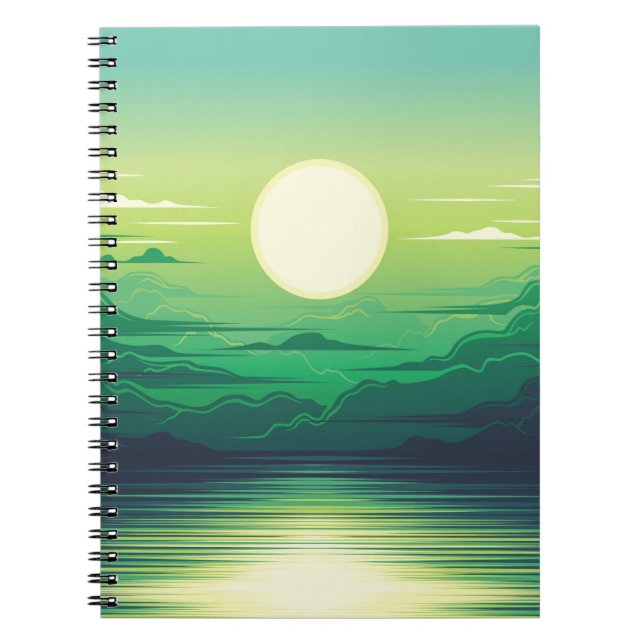 Cuaderno Amanecer en ropa de ilustracion marino, arte, bell (Frente)