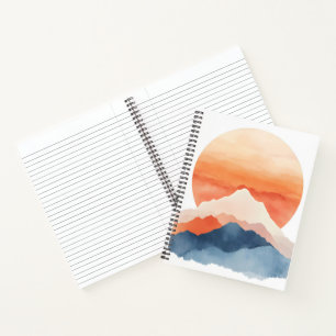 Cuaderno Amanecer máximo de la montaña resumen de oro