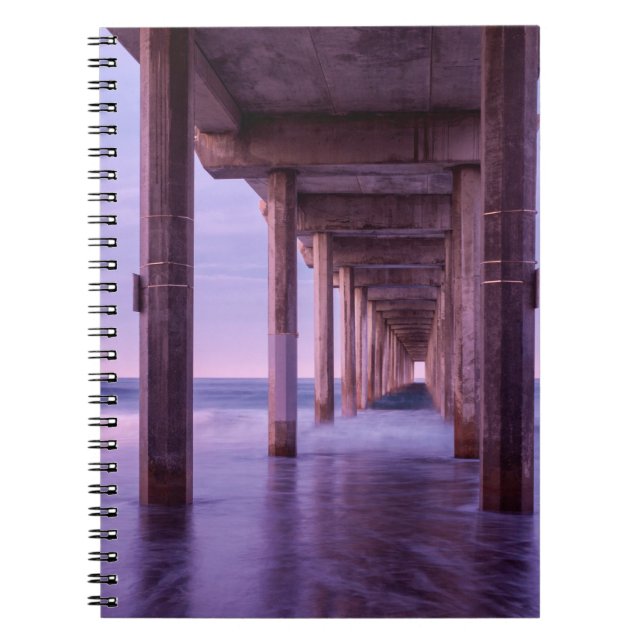 Cuaderno Amanecer Púrpura En El Muelle De Scripps (Frente)