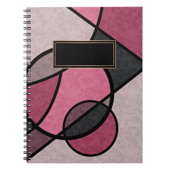 Cuaderno Amanecer rosa , abstracto (Frente)