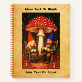 Cuaderno Amanita Mushroom y Gnomes