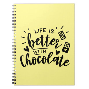 Cuaderno Amante de Chocolate Adictivo Comida Dieta Cocinero