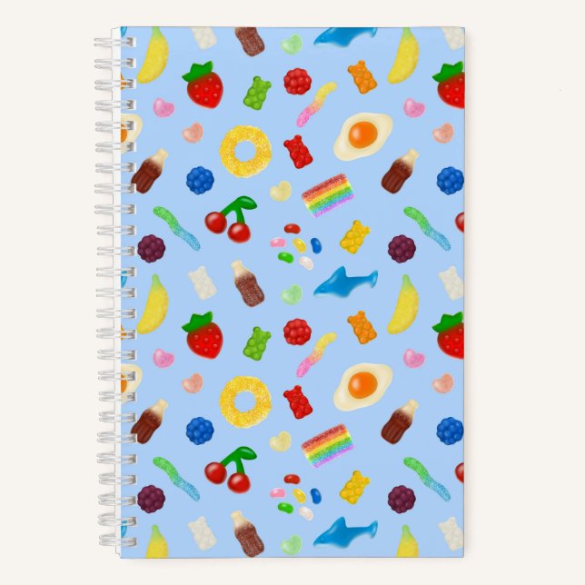 Cuaderno Amante de Gominolas Azul (Anverso)