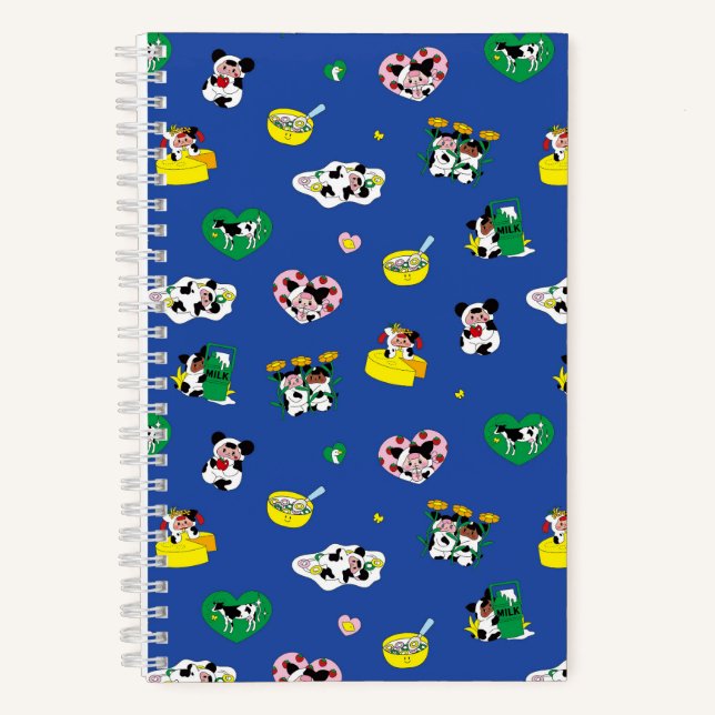 Cuaderno Amante de la Leche Azul (Anverso)