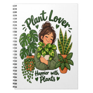 Cuaderno Amante de las Plantas – Más Feliz con Plantas Lind