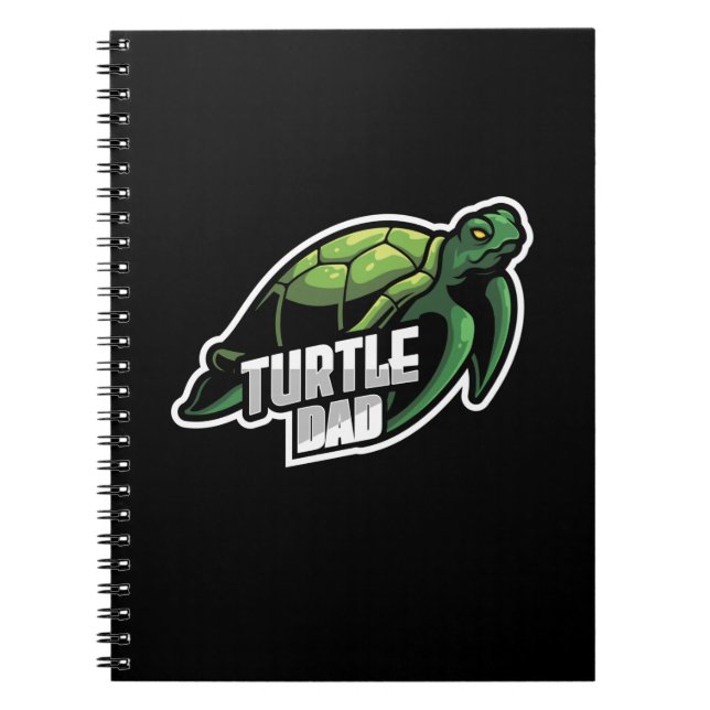 Cuaderno Amante de las tortugas | Papá tortuga (Frente)