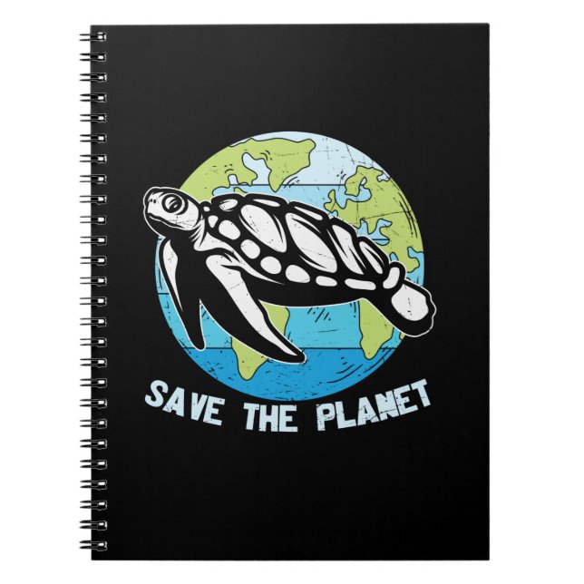 Cuaderno Amante de las Tortugas | Salva el Planeta (Frente)