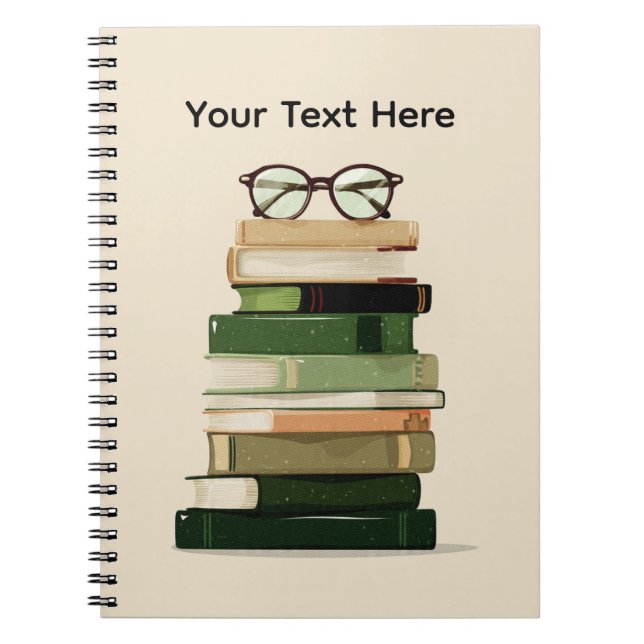 Cuaderno Amante de Libros Retro (Frente)