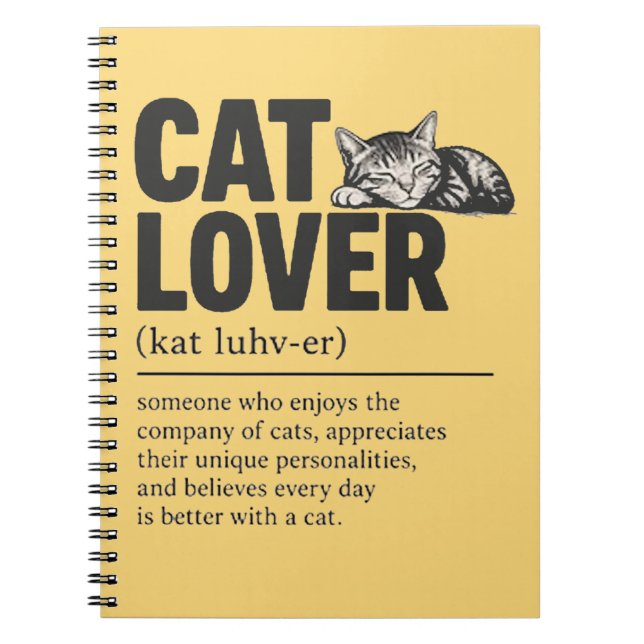 Cuaderno Amante de los gatos (Frente)