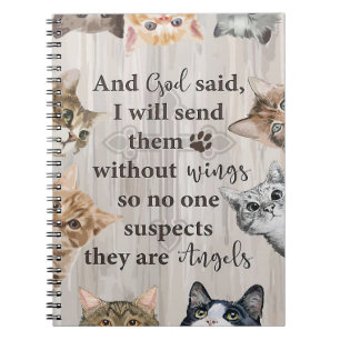 Cuaderno Amante de los Gatos Dios me Envía Gatos
