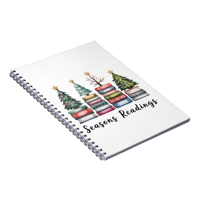 Cuaderno Amante de los libros de Navidad Profesor Leyendo T (Lado Derecho)