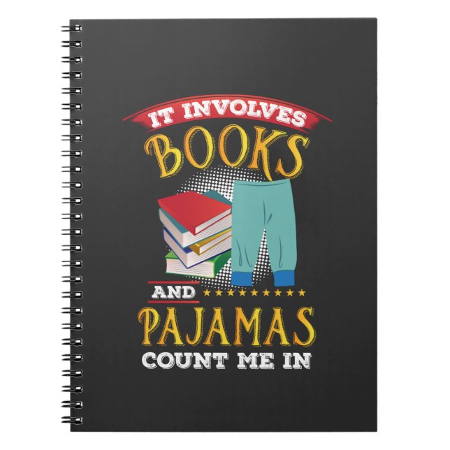 Cuaderno Amante de los libros - Libros y pijamas (Frente)
