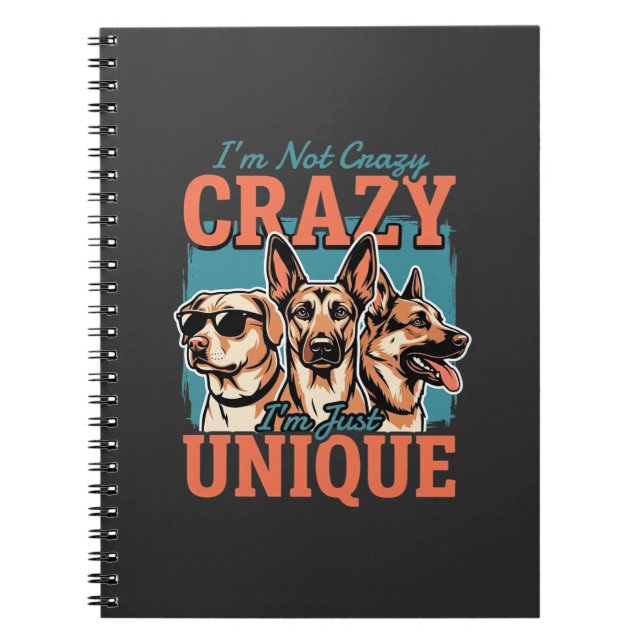 Cuaderno Amante de Perro Único Loco (Frente)