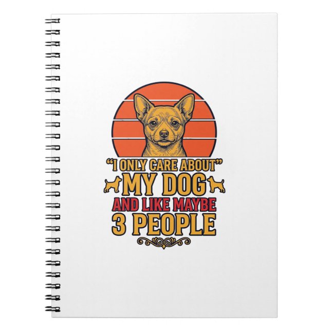 Cuaderno Amante de Perros Divertido Diseño de Vector de Cit (Frente)