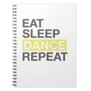 Cuaderno Amante del baile para el bailarín comiendo el bail