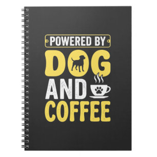 Cuaderno Amante Del Café De Perro Impulsado Por El Diseño