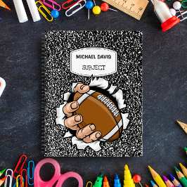 Cuaderno Amante del Fútbol Americano Espiral Personalizada