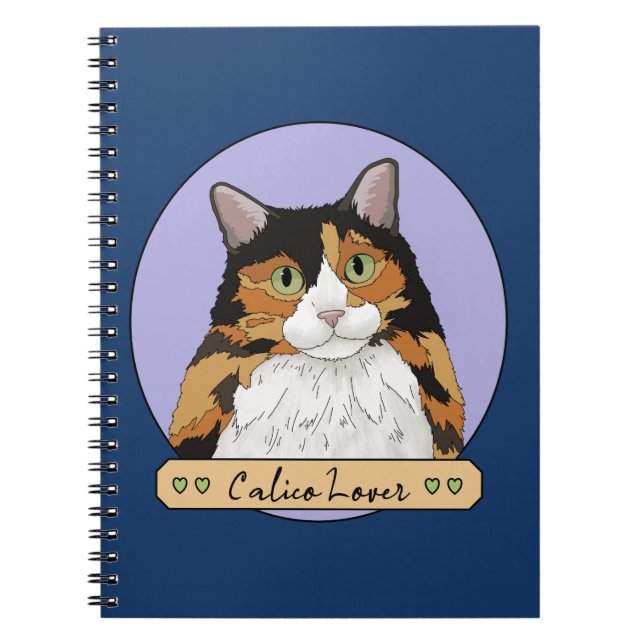 Cuaderno Amante del gato calico (Frente)