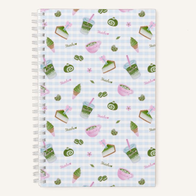 Cuaderno Amante del Matcha Azul (Anverso)