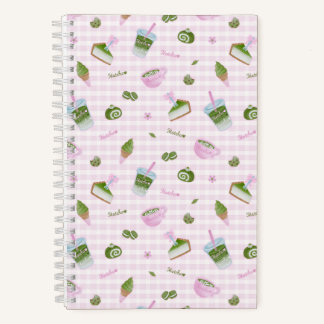 Cuaderno Amante del Matcha Rosa