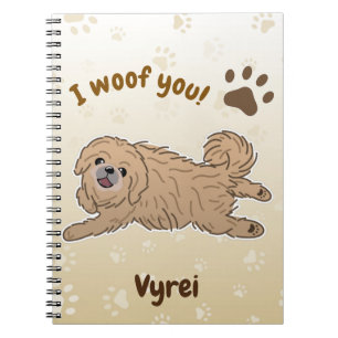Cuaderno Amante feliz de Pekingese perro yo te quiero patas
