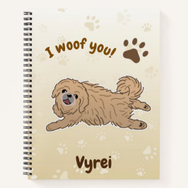 Cuaderno Amante feliz de perro pequinés te quiero con patas