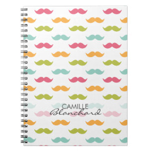 Cuaderno Amantes coloridos personalizados del bigote